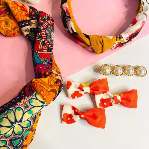 Orange Hair Accessory Set