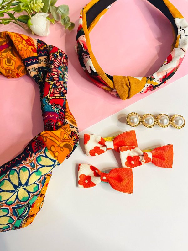 Orange Hair Accessory Set