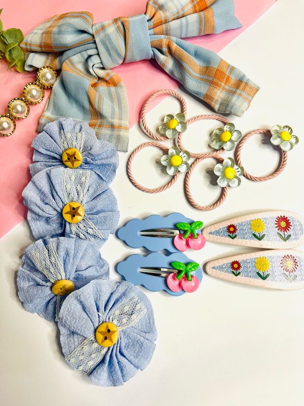 Blue Hair Accessory Set